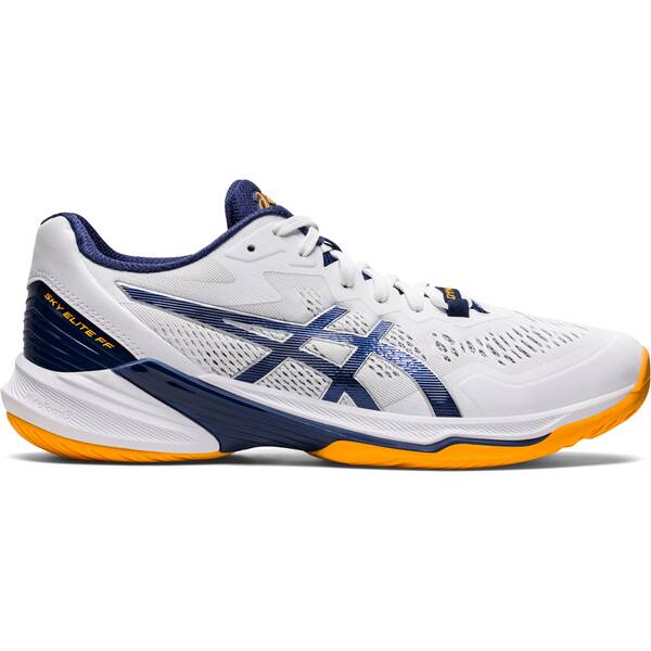 Asics Sky Elite FF 2 - White / Deep Ocean - Chaussure de Squash / Racquetball