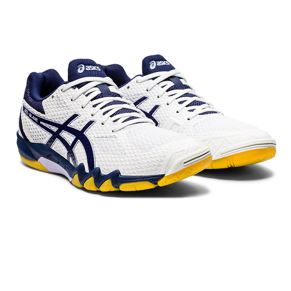 Asics Gel Blade 7 - White / Peacoat - Squash / Racquetball Shoe