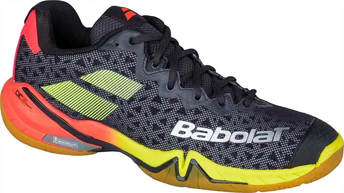 Babolat Shadow Tour - Black / Red / Yellow - Chaussure de Squash / Racquetball