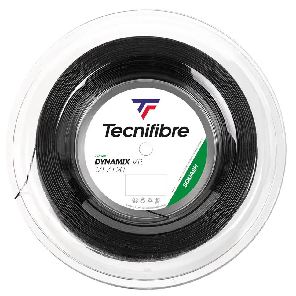 Tecnifibre Dynamix VP 17L/1.15mm - Black - 200m Spool of Squash String