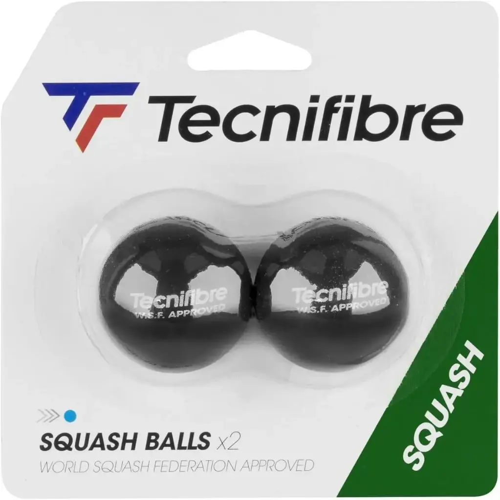 Tecnifibre Point Yellow - Pack of 2 Squash Balls