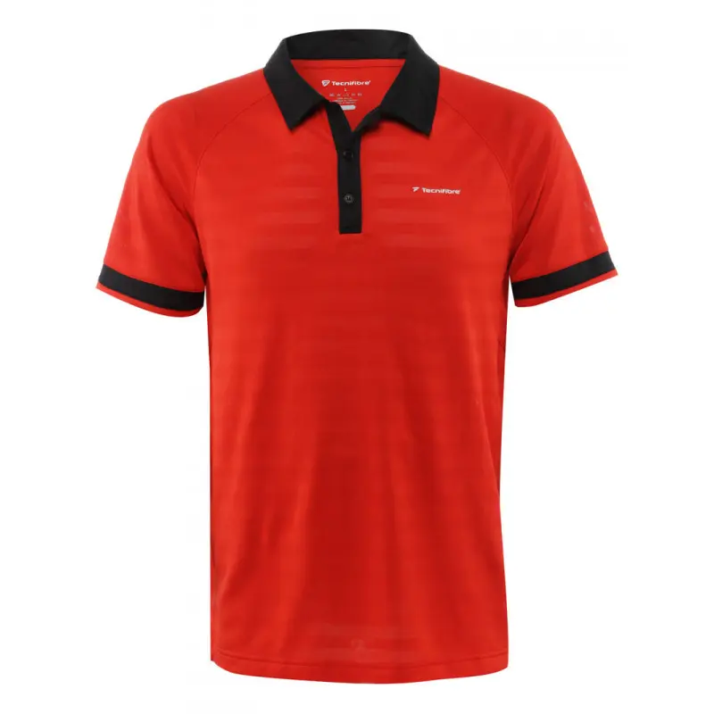 Tecnifibre F3 X-Cool Polo Shirt - Red / Black