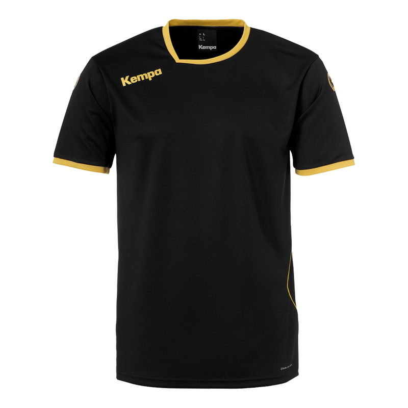 T-Shirt Kempa Curve - Black / Gold (M)
