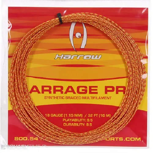 Harrow Barrage Pro - Orange - 10m Spool of Squash String (Bulk)