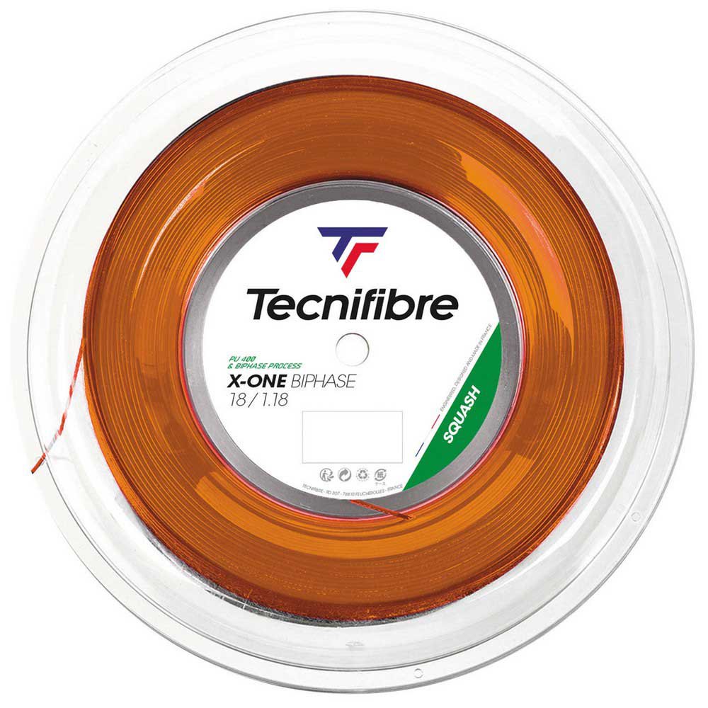 Tecnifibre X-One Biphase 18/1.18mm - Orange - Bobine Cordage de Squash 200m