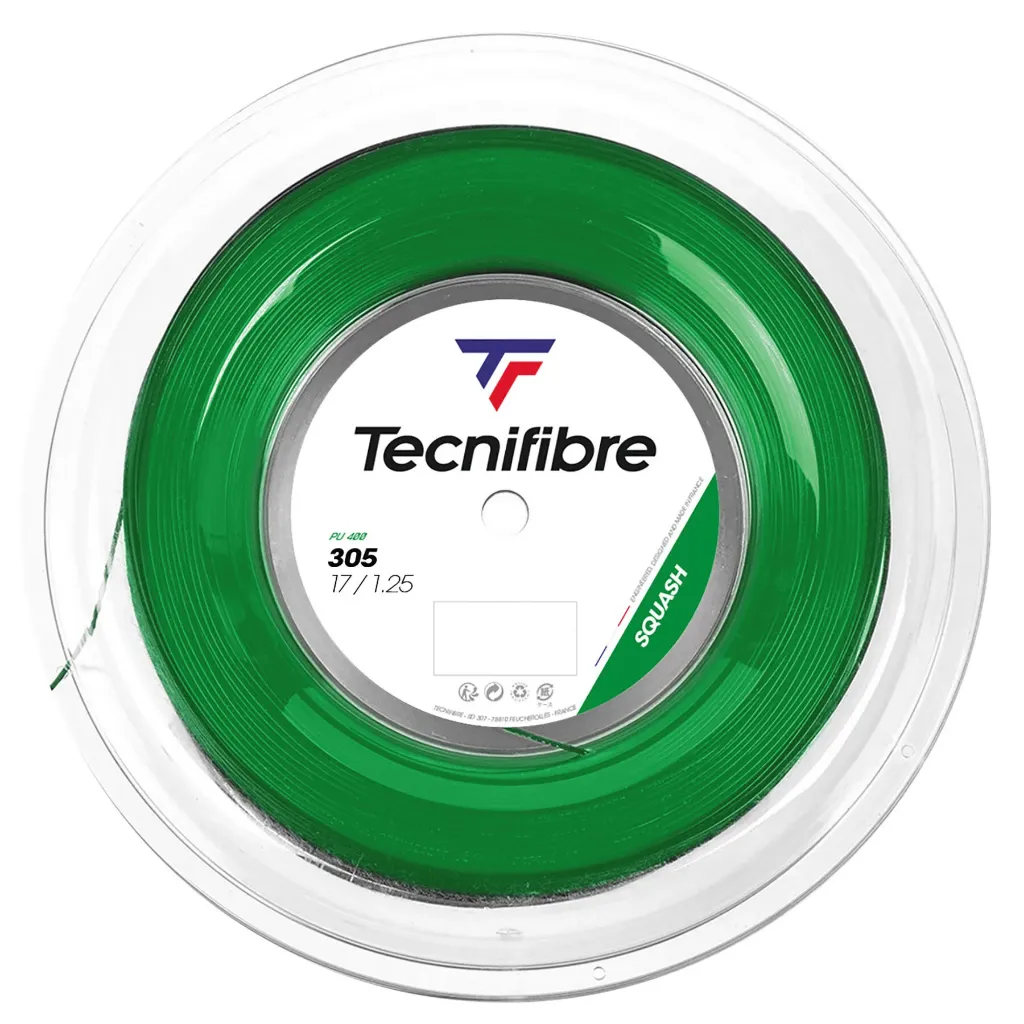 Tecnifibre 305 17/1.25mm - Vert - Bobine Cordage de Squash 200m